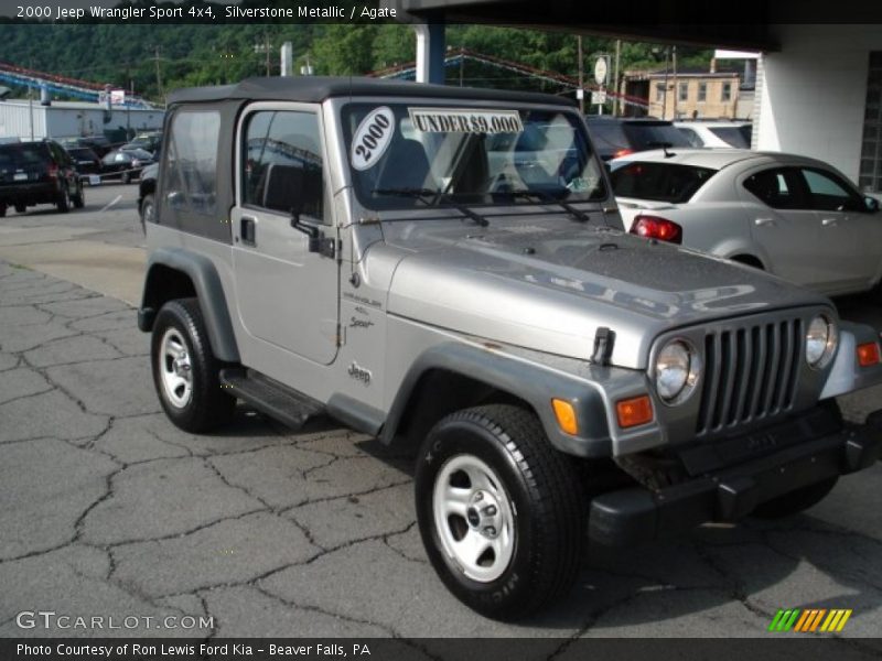 Silverstone Metallic / Agate 2000 Jeep Wrangler Sport 4x4