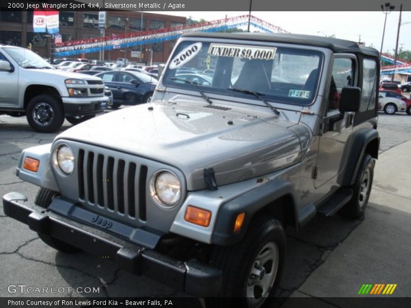 Silverstone Metallic / Agate 2000 Jeep Wrangler Sport 4x4