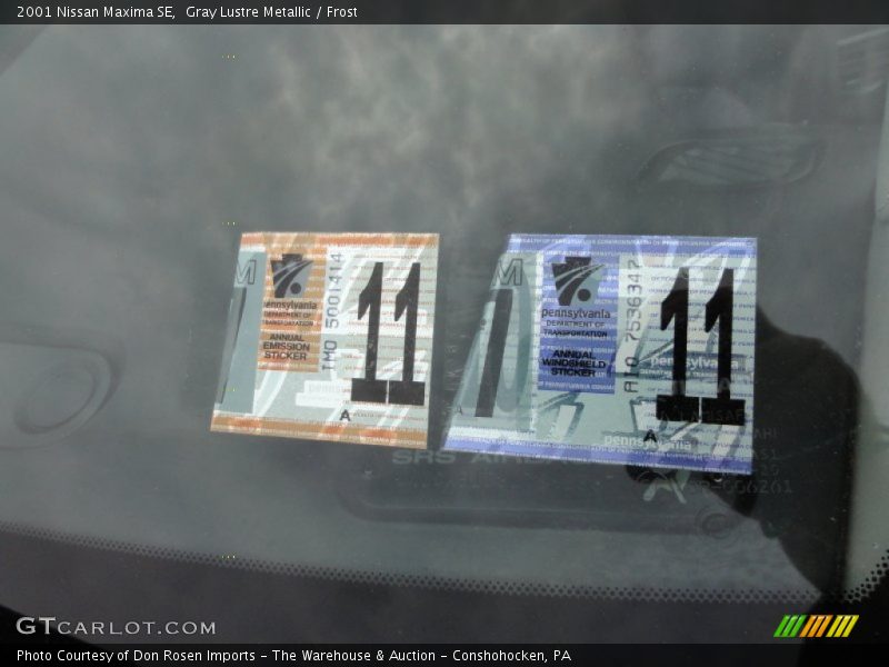 Gray Lustre Metallic / Frost 2001 Nissan Maxima SE