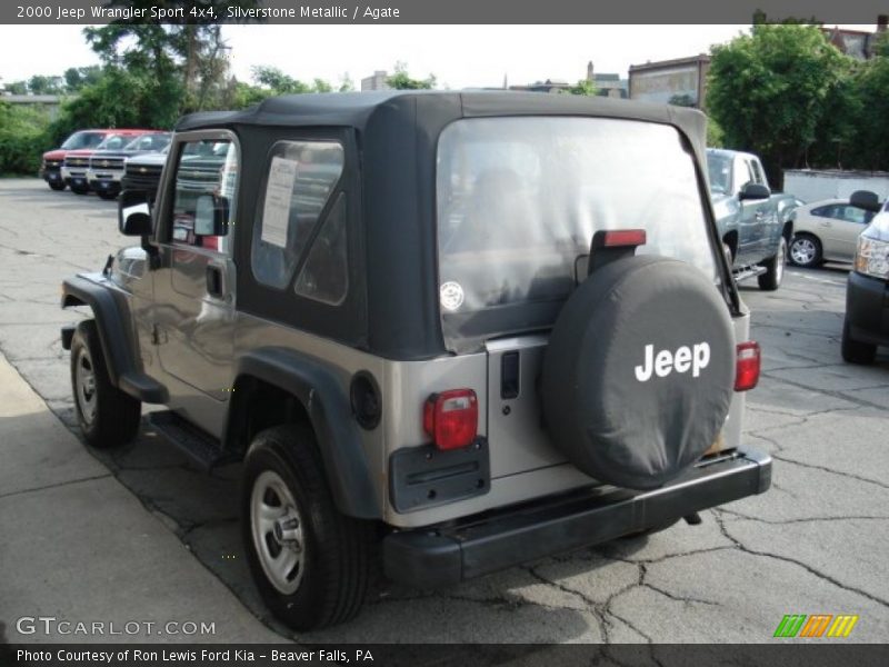 Silverstone Metallic / Agate 2000 Jeep Wrangler Sport 4x4