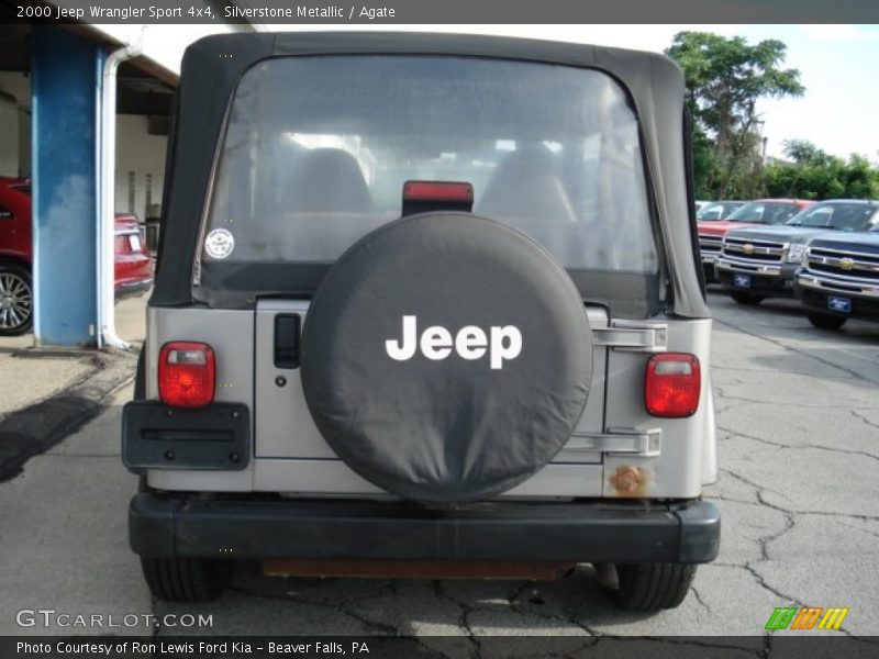 Silverstone Metallic / Agate 2000 Jeep Wrangler Sport 4x4