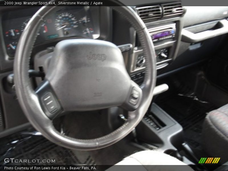 Silverstone Metallic / Agate 2000 Jeep Wrangler Sport 4x4