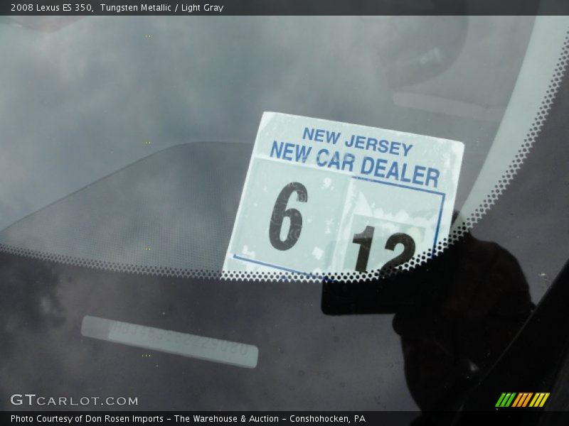 Tungsten Metallic / Light Gray 2008 Lexus ES 350