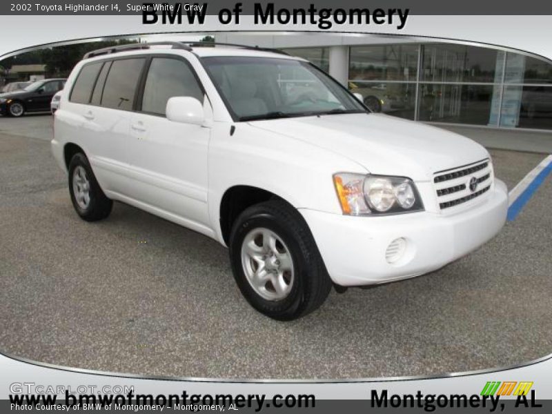 Super White / Gray 2002 Toyota Highlander I4