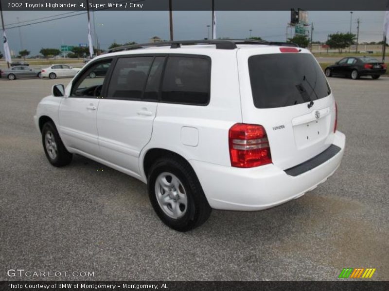 Super White / Gray 2002 Toyota Highlander I4