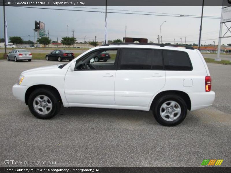 Super White / Gray 2002 Toyota Highlander I4