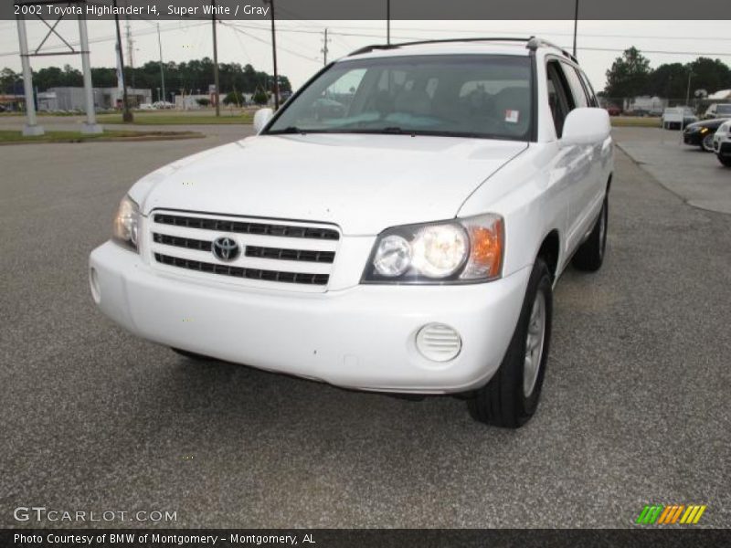 Super White / Gray 2002 Toyota Highlander I4