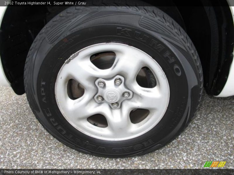 Super White / Gray 2002 Toyota Highlander I4