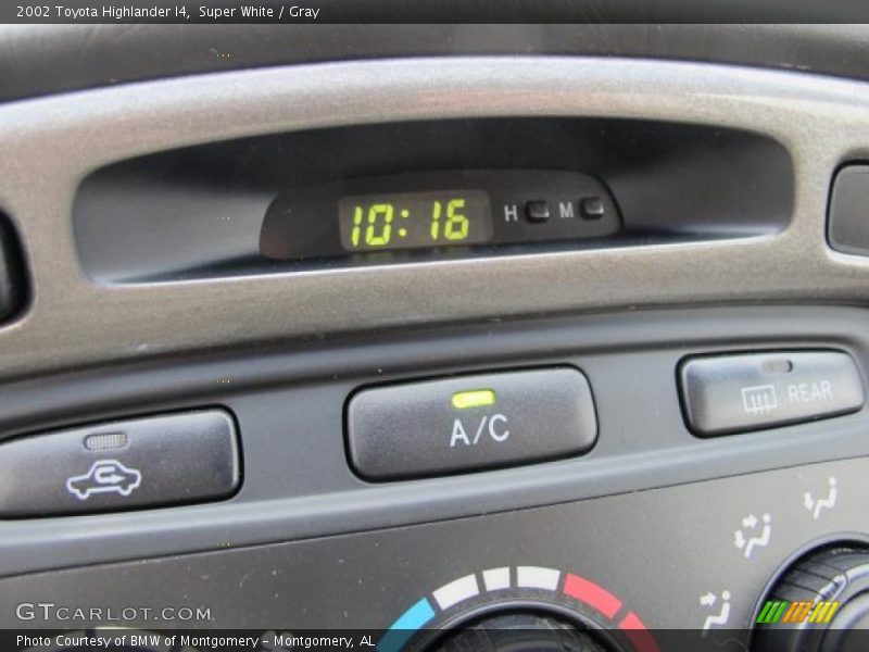 Super White / Gray 2002 Toyota Highlander I4
