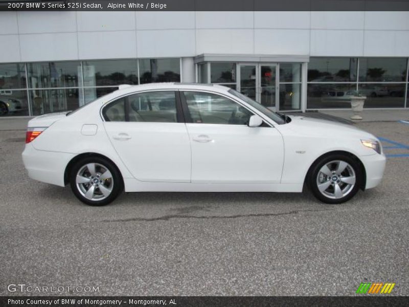 Alpine White / Beige 2007 BMW 5 Series 525i Sedan