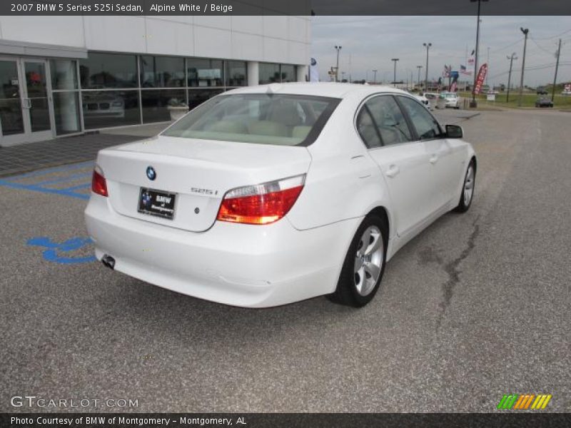 Alpine White / Beige 2007 BMW 5 Series 525i Sedan