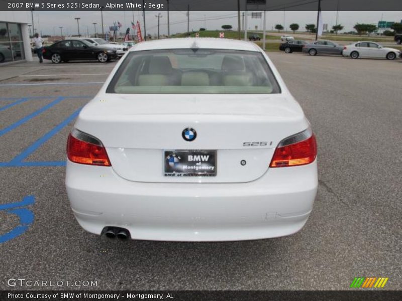 Alpine White / Beige 2007 BMW 5 Series 525i Sedan