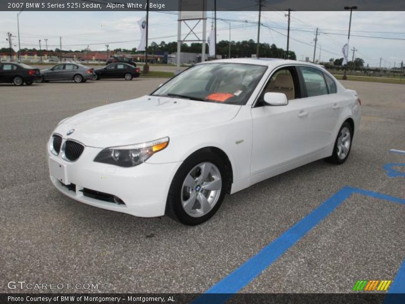 Alpine White / Beige 2007 BMW 5 Series 525i Sedan
