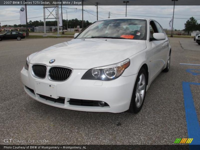 Alpine White / Beige 2007 BMW 5 Series 525i Sedan