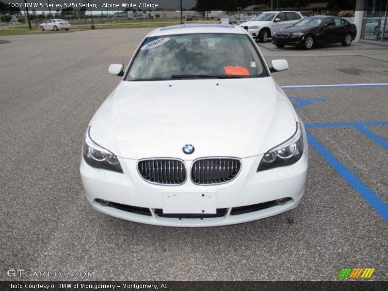 Alpine White / Beige 2007 BMW 5 Series 525i Sedan
