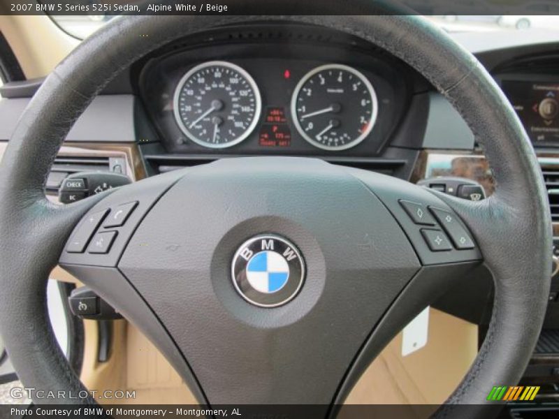 Alpine White / Beige 2007 BMW 5 Series 525i Sedan