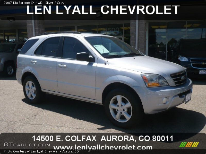Silver / Gray 2007 Kia Sorento LX 4WD