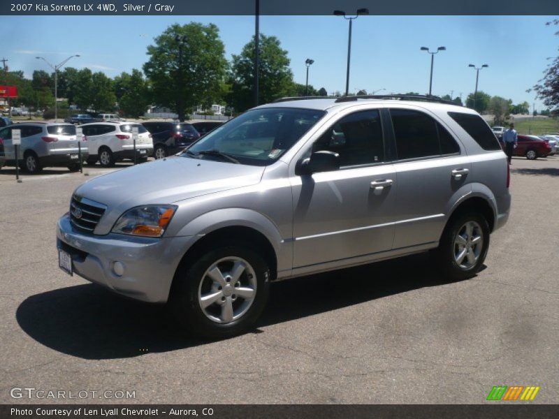 Silver / Gray 2007 Kia Sorento LX 4WD