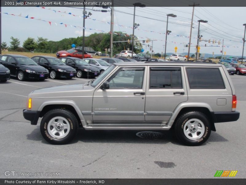 Silverstone Metallic / Agate 2001 Jeep Cherokee Sport 4x4