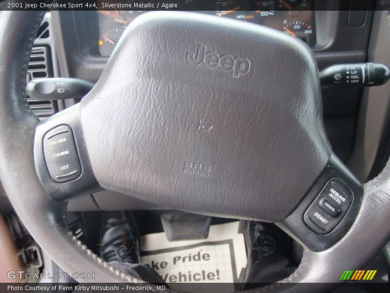 Silverstone Metallic / Agate 2001 Jeep Cherokee Sport 4x4