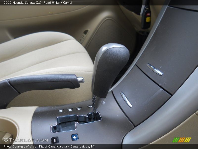 Pearl White / Camel 2010 Hyundai Sonata GLS