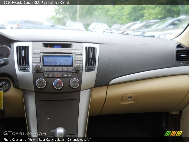 Pearl White / Camel 2010 Hyundai Sonata GLS