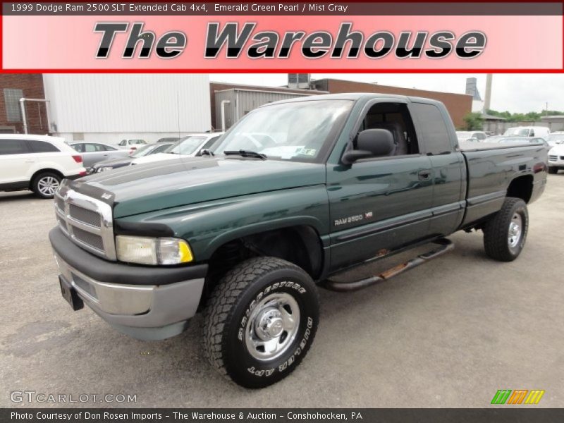 Emerald Green Pearl / Mist Gray 1999 Dodge Ram 2500 SLT Extended Cab 4x4