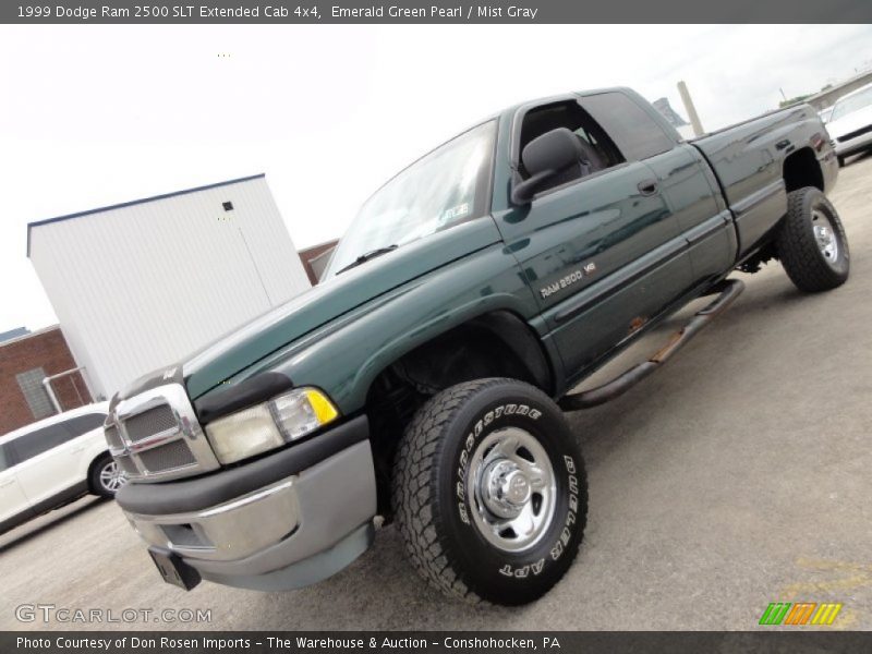 Emerald Green Pearl / Mist Gray 1999 Dodge Ram 2500 SLT Extended Cab 4x4