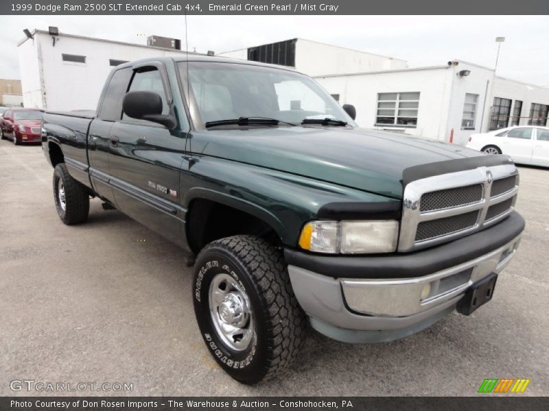 Emerald Green Pearl / Mist Gray 1999 Dodge Ram 2500 SLT Extended Cab 4x4