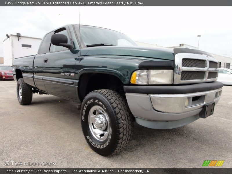 Emerald Green Pearl / Mist Gray 1999 Dodge Ram 2500 SLT Extended Cab 4x4