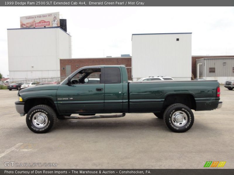 Emerald Green Pearl / Mist Gray 1999 Dodge Ram 2500 SLT Extended Cab 4x4