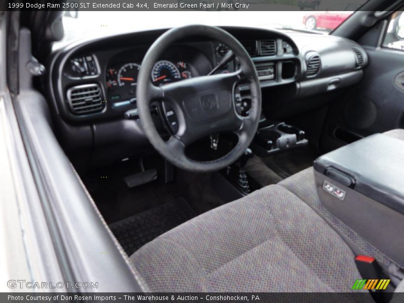 Emerald Green Pearl / Mist Gray 1999 Dodge Ram 2500 SLT Extended Cab 4x4
