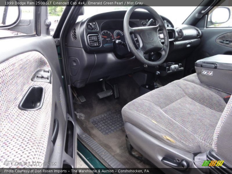 Emerald Green Pearl / Mist Gray 1999 Dodge Ram 2500 SLT Extended Cab 4x4