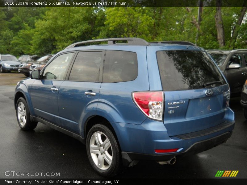 Newport Blue Pearl / Platinum 2010 Subaru Forester 2.5 X Limited