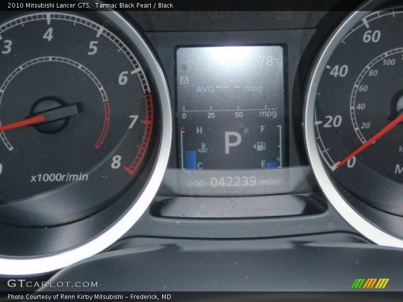 Tarmac Black Pearl / Black 2010 Mitsubishi Lancer GTS