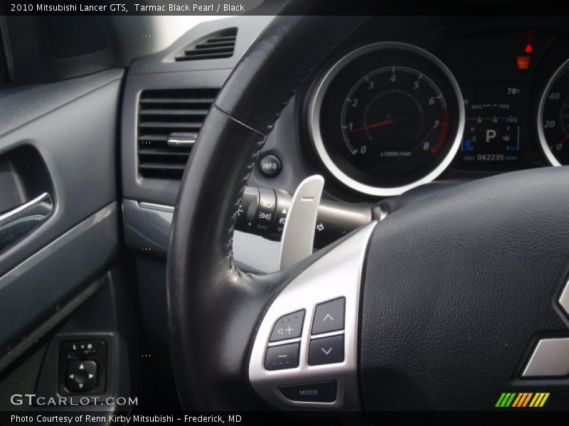 Tarmac Black Pearl / Black 2010 Mitsubishi Lancer GTS