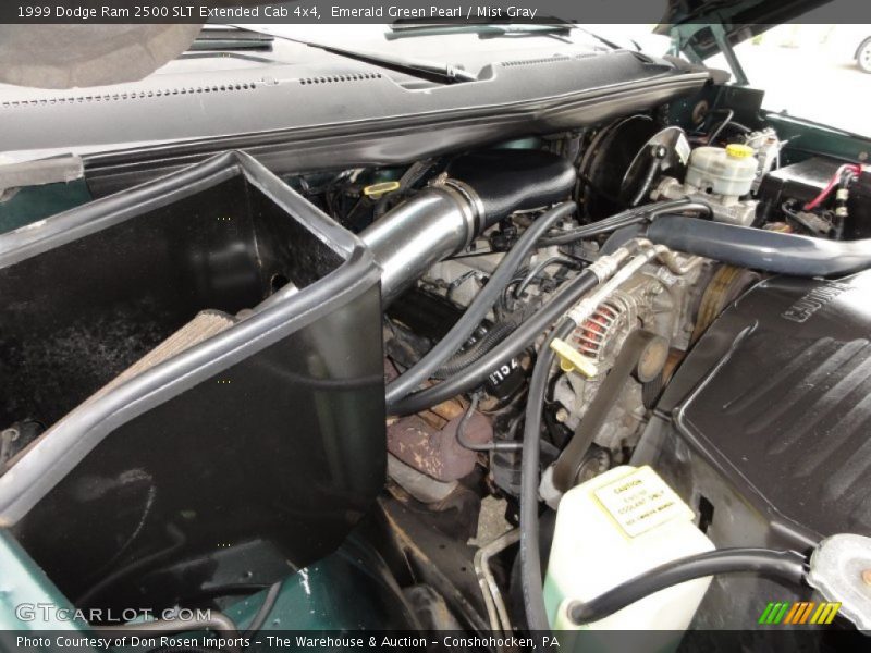 Emerald Green Pearl / Mist Gray 1999 Dodge Ram 2500 SLT Extended Cab 4x4