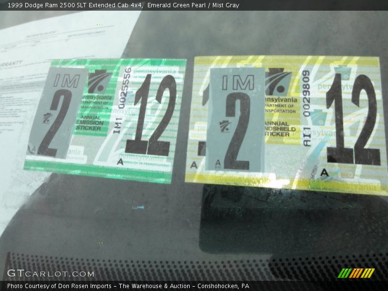 Emerald Green Pearl / Mist Gray 1999 Dodge Ram 2500 SLT Extended Cab 4x4