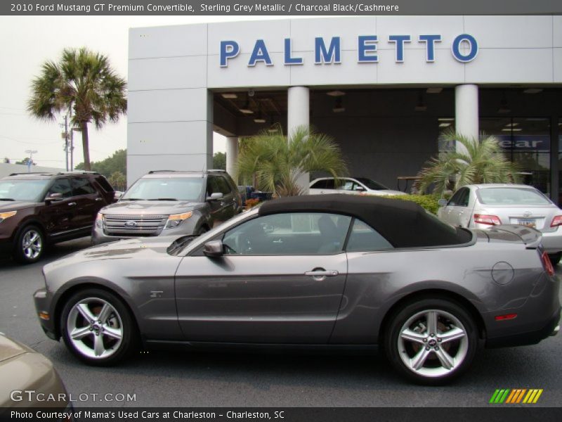 Sterling Grey Metallic / Charcoal Black/Cashmere 2010 Ford Mustang GT Premium Convertible