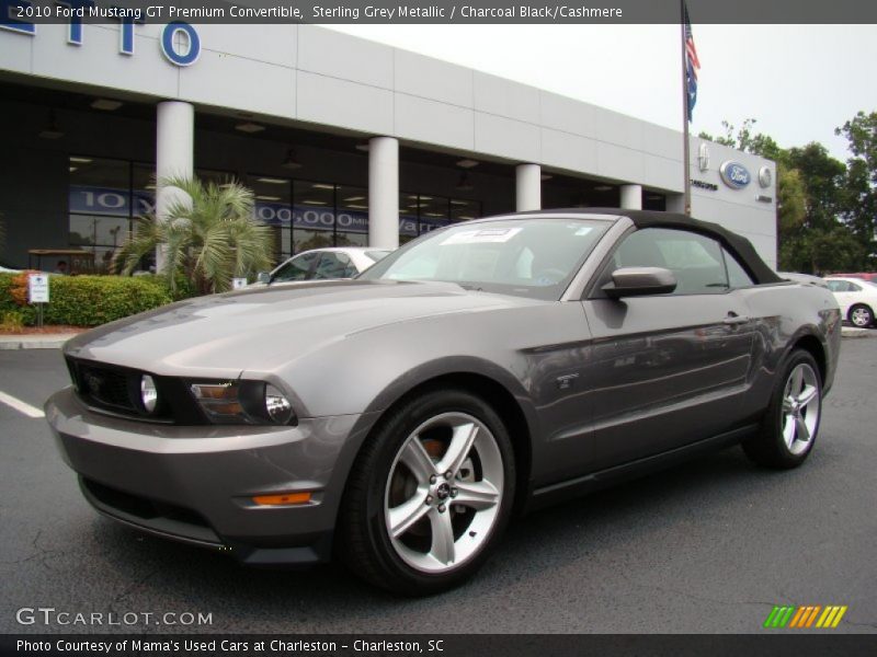 Sterling Grey Metallic / Charcoal Black/Cashmere 2010 Ford Mustang GT Premium Convertible