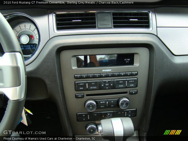 Controls of 2010 Mustang GT Premium Convertible