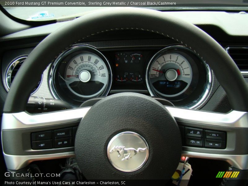 Sterling Grey Metallic / Charcoal Black/Cashmere 2010 Ford Mustang GT Premium Convertible
