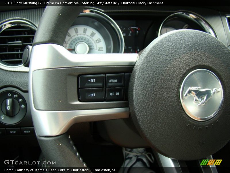 Controls of 2010 Mustang GT Premium Convertible