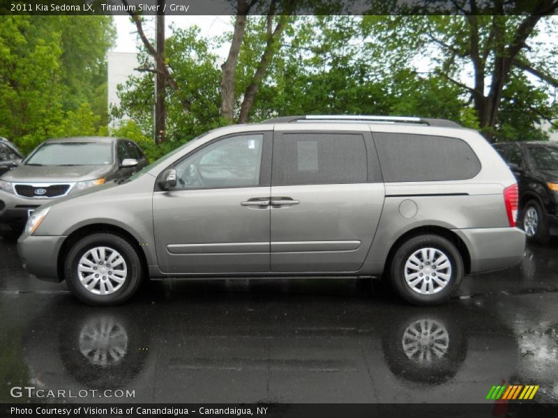 Titanium Silver / Gray 2011 Kia Sedona LX