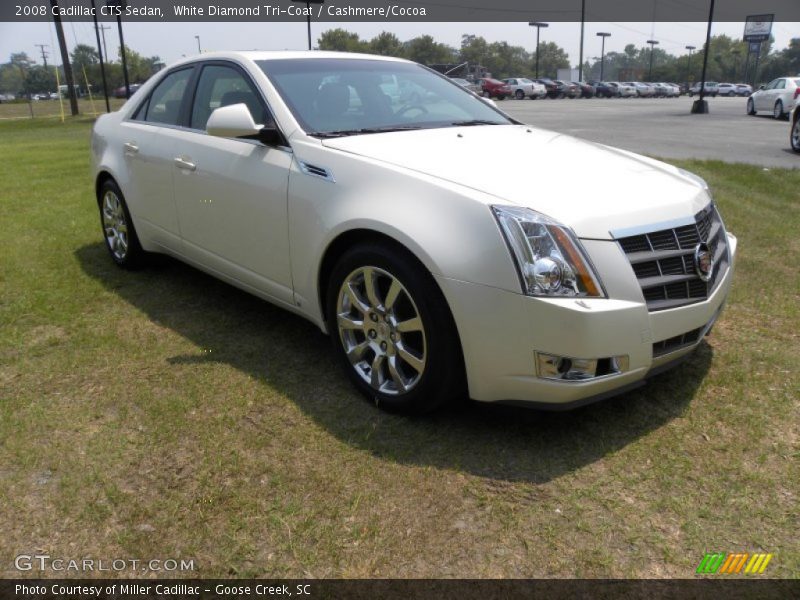 White Diamond Tri-Coat / Cashmere/Cocoa 2008 Cadillac CTS Sedan