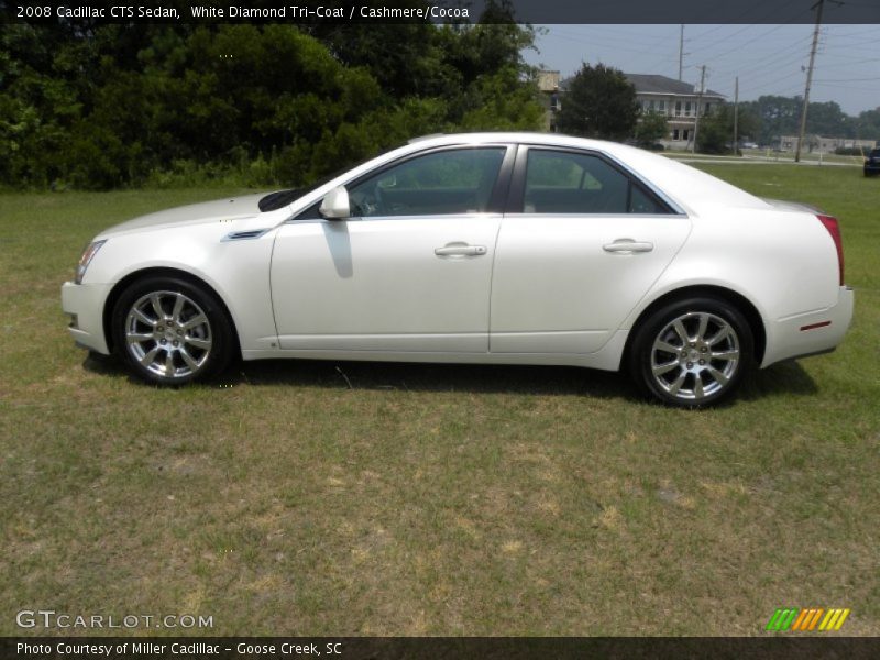 White Diamond Tri-Coat / Cashmere/Cocoa 2008 Cadillac CTS Sedan