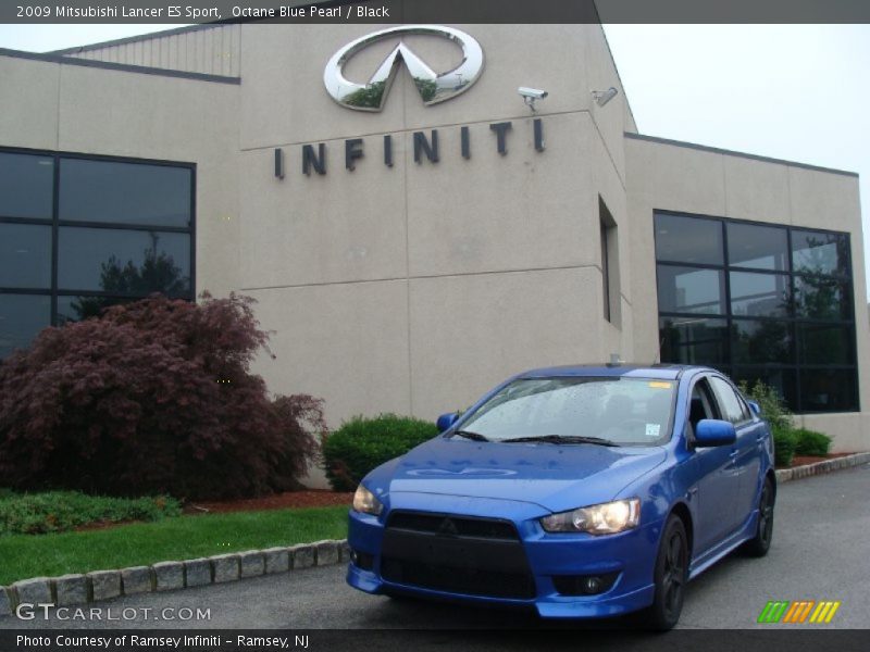 Octane Blue Pearl / Black 2009 Mitsubishi Lancer ES Sport