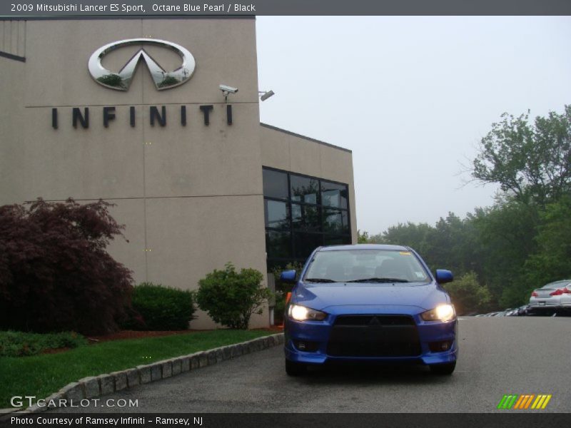 Octane Blue Pearl / Black 2009 Mitsubishi Lancer ES Sport