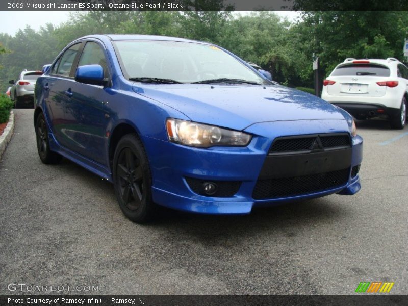 Octane Blue Pearl / Black 2009 Mitsubishi Lancer ES Sport