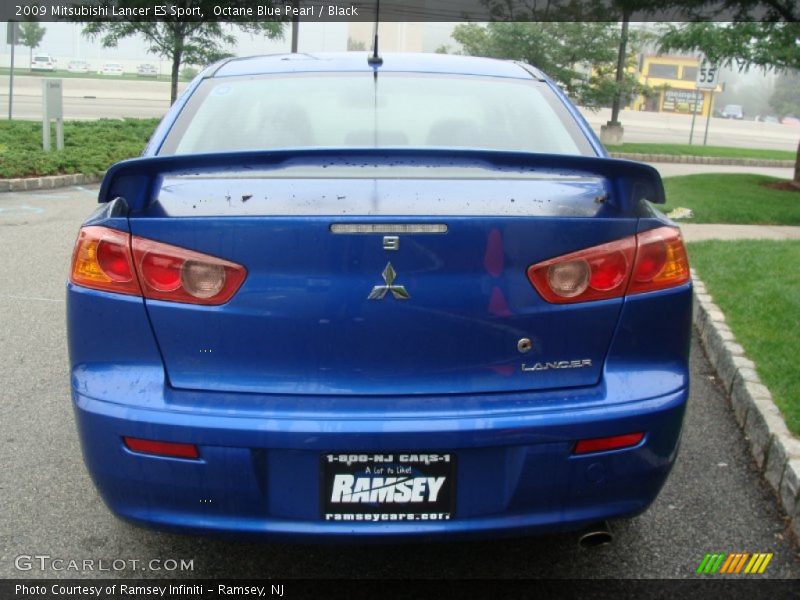 Octane Blue Pearl / Black 2009 Mitsubishi Lancer ES Sport